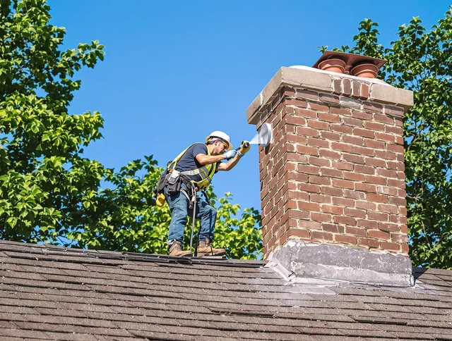 Orange Chimney Sweep performing an inspection with advanced tools in Orange, CT