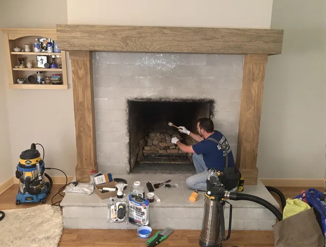 Detailed creosote removal process by Orange Chimney Sweep in Orange, CT