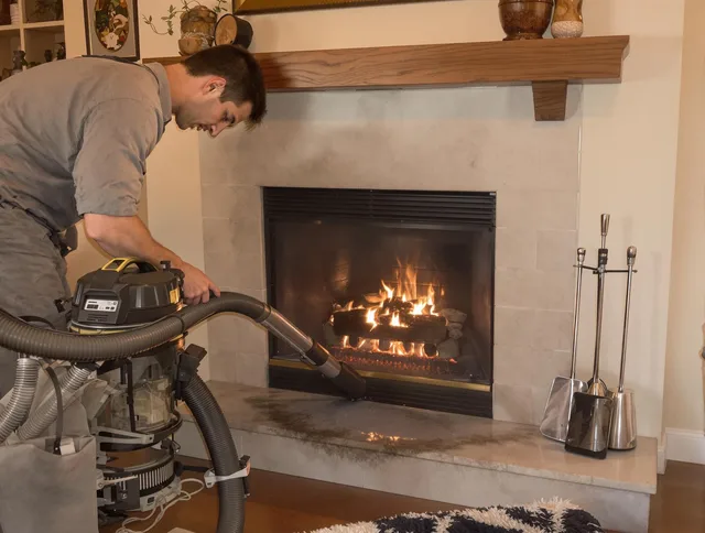 Routine fireplace upkeep by Orange Chimney Sweep in Orange, CT
