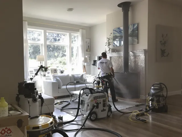Soot removal service by Orange Chimney Sweep for a fireplace in Orange, CT